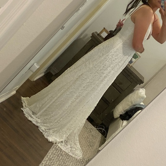 ASOS Ariana Lace Cami Wedding Dress with Full Skirt - Picture 6 of 8